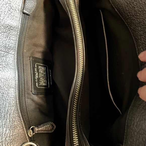 COACH SATCHEL, GRAY WITH SILVER HARDWARE - Picture 5 of 5